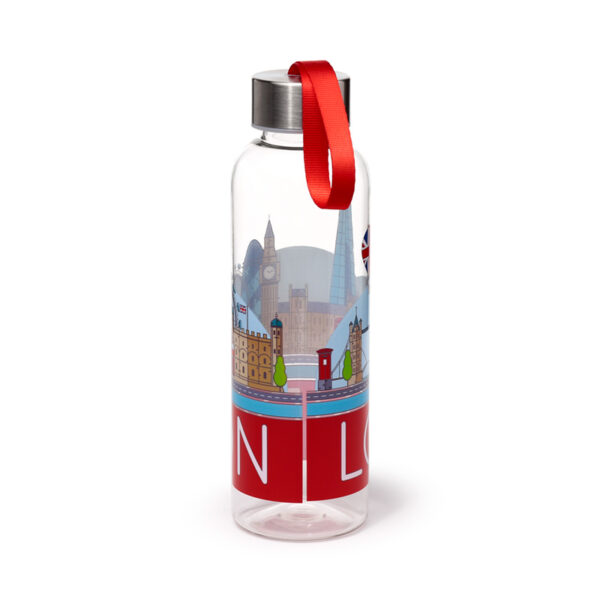 Reusable Water Bottle with Metallic Lid - London Icons Panorama - Image 8