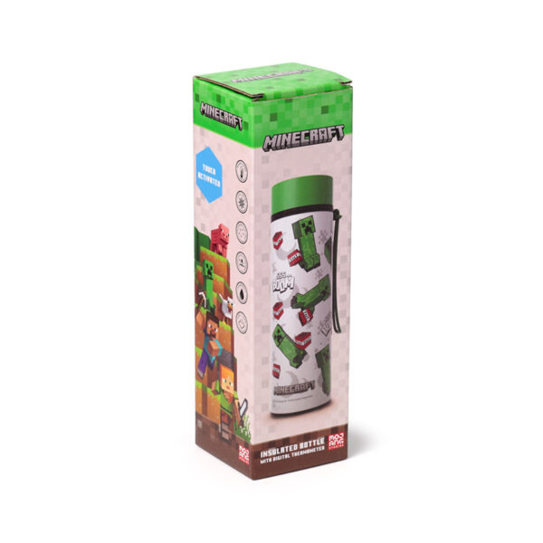 Reusable Insulated Drinks Bottle Digital Thermometer - Minecraft SSS… BOOM - Image 2