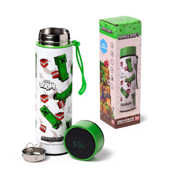 Reusable Insulated Drinks Bottle Digital Thermometer - Minecraft SSS… BOOM - Image 11