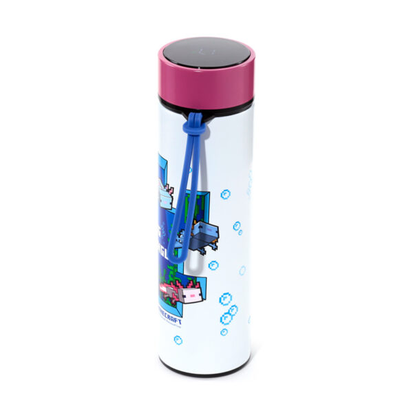 Reusable Insulated Drinks Bottle Digital Thermometer - Minecraft Axolotl - Image 8