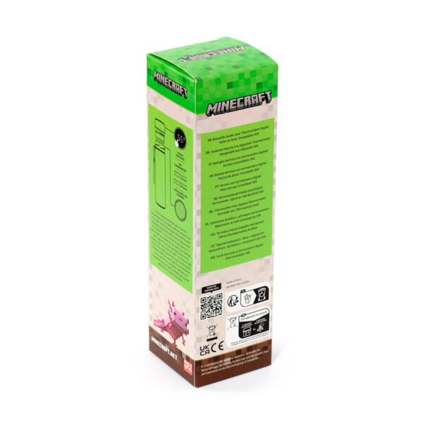 Reusable Insulated Drinks Bottle Digital Thermometer - Minecraft Axolotl - Image 9