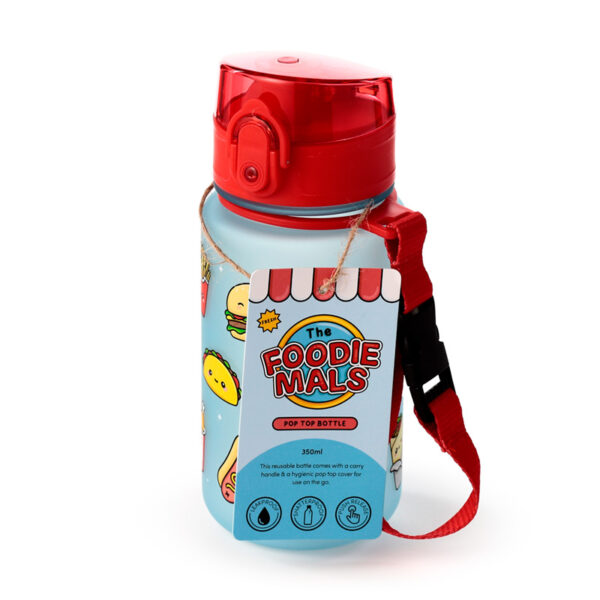 350ml Shatterproof Pop Top Children's Water Bottle - Foodiemals - Image 4