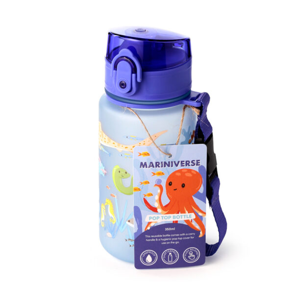 350ml Shatterproof Pop Top Children's Water Bottle - Mariniverse - Image 4