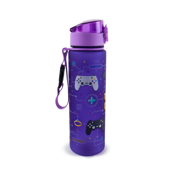 600ml Shatterproof Pop Top Water Bottle - Game Over