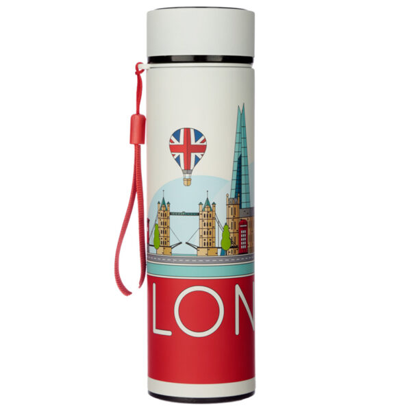 Reusable Insulated Drinks Bottle Digital Thermometer - London Icons - Image 2
