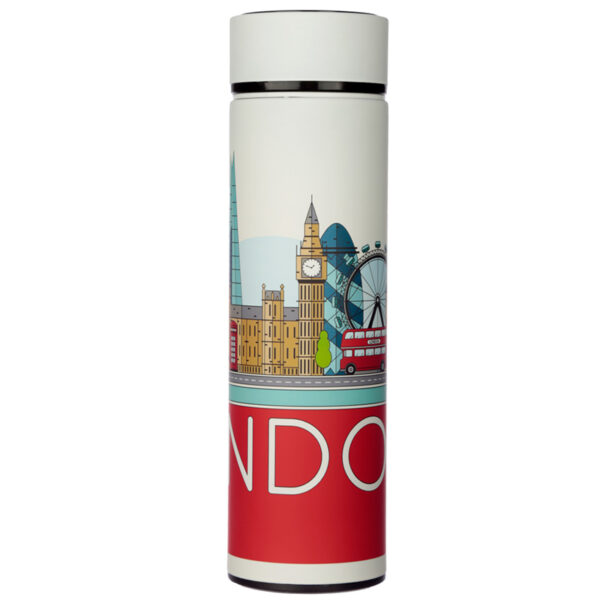 Reusable Insulated Drinks Bottle Digital Thermometer - London Icons - Image 3