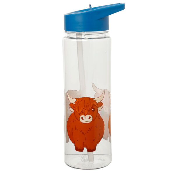 Reusable Water Bottle 550ml - Highland Coo Cow - Image 2