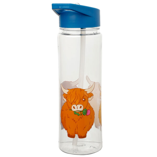 Reusable Water Bottle 550ml - Highland Coo Cow - Image 3