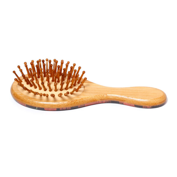 100% Bamboo Hair Brush - Skulls and Roses - Image 6