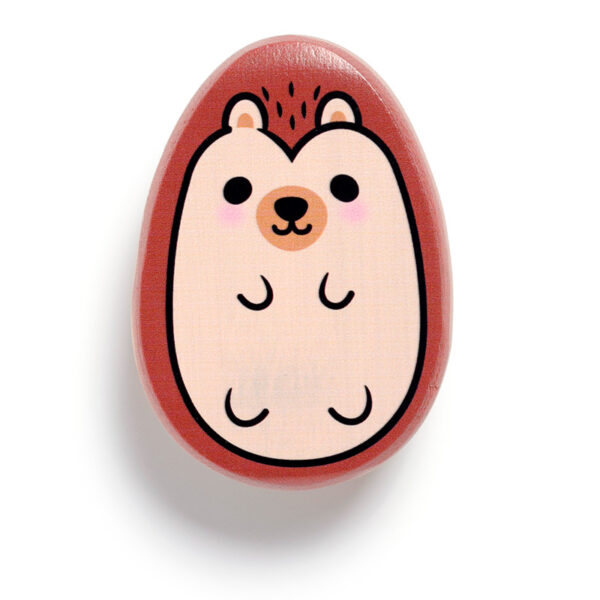 Bamboo Shaped Hair Brush - Adoramals Hedgehog - Image 4