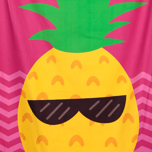 Microfibre Beach Towel - Good Vibes Pineapple - Image 3