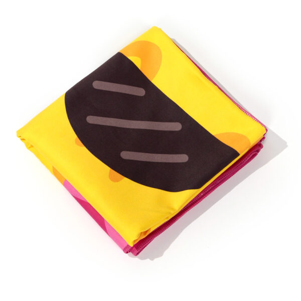 Microfibre Beach Towel - Good Vibes Pineapple - Image 4