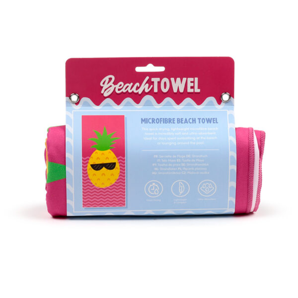 Microfibre Beach Towel - Good Vibes Pineapple - Image 7
