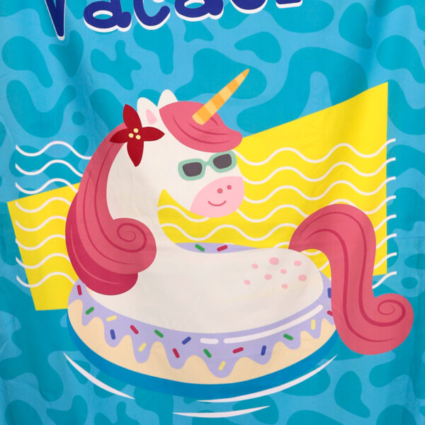 Microfibre Beach Towel - Vacation Vibes Unicorn - Image 3