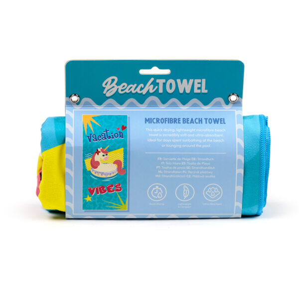 Microfibre Beach Towel - Vacation Vibes Unicorn - Image 7