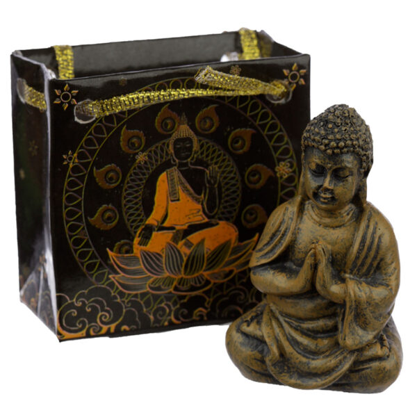 Mini Thai Buddha Figurine in a Gift Bag - Image 2