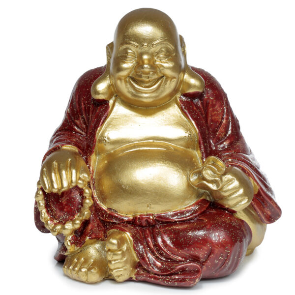 Decorative Ornament - Mini Lucky Glitter Chinese Laughing Buddha 8cm - Image 5