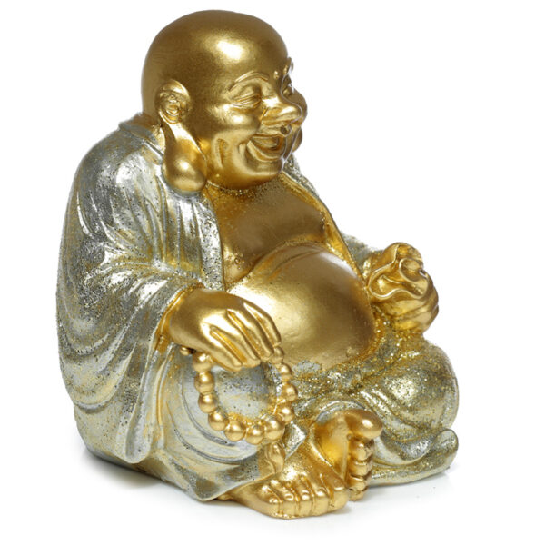 Decorative Ornament - Mini Lucky Glitter Chinese Laughing Buddha 8cm - Image 6