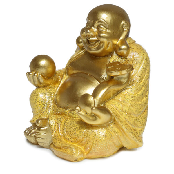 Decorative Ornament - Mini Lucky Glitter Chinese Laughing Buddha 8cm - Image 7