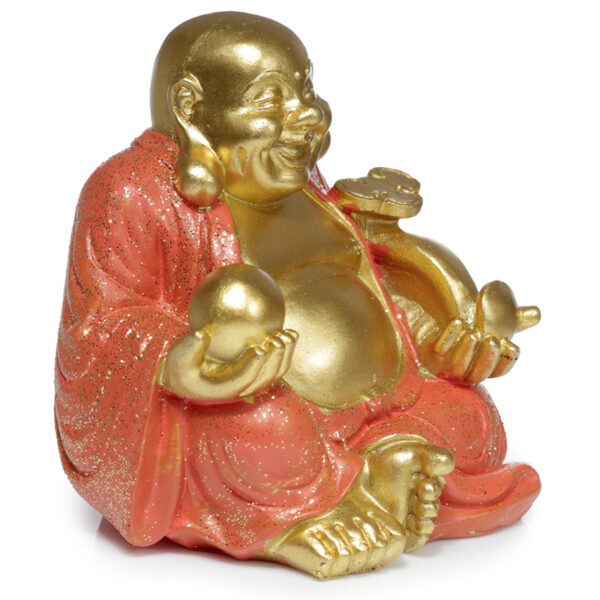 Decorative Ornament - Mini Lucky Glitter Chinese Laughing Buddha 8cm - Image 8