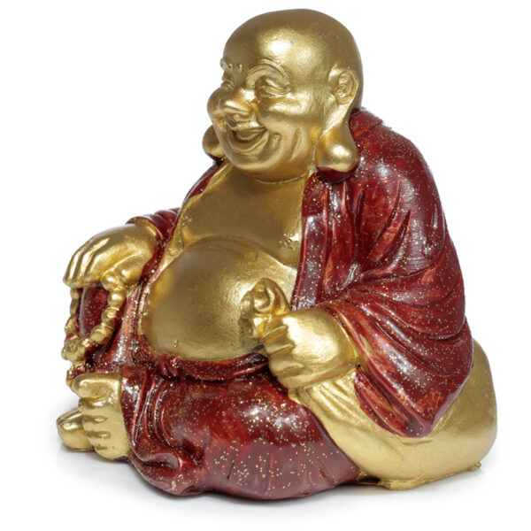 Decorative Ornament - Mini Lucky Glitter Chinese Laughing Buddha 8cm - Image 9