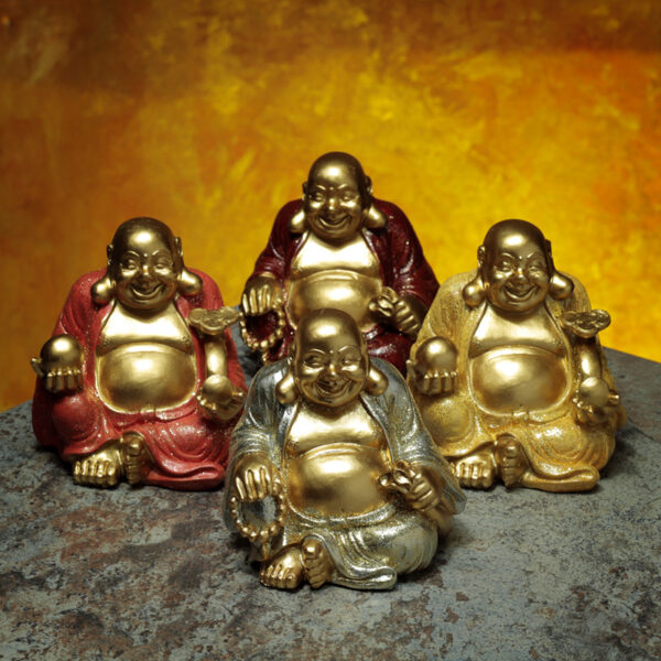 Decorative Ornament - Mini Lucky Glitter Chinese Laughing Buddha 8cm - Image 10