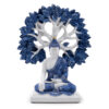 Decorative White & Blue Thai Buddha - Tree of Life - Image 2