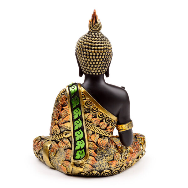 Decorative Black & Orange Gold Thai Buddha - Meditation - Image 4