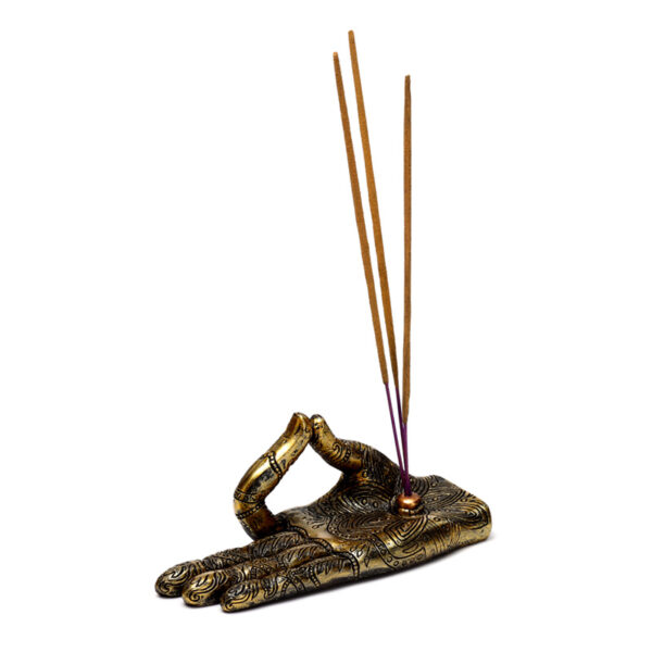 Ashcatcher Incense Stick Burner - Henna Buddha Hand - Image 2