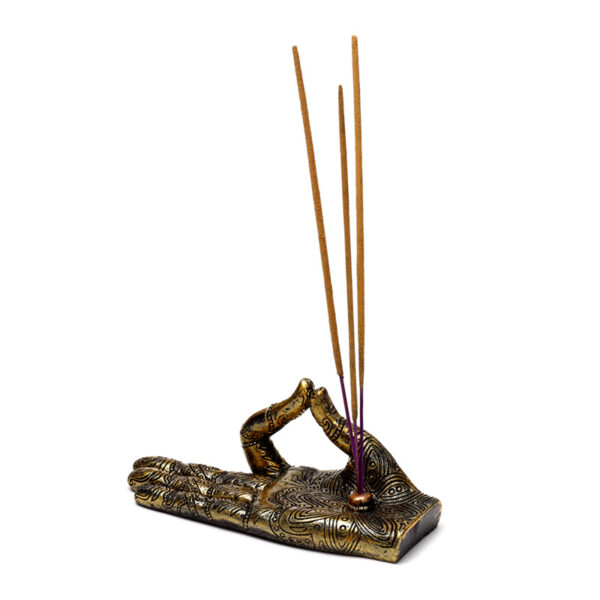 Ashcatcher Incense Stick Burner - Henna Buddha Hand - Image 5