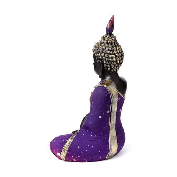 Decorative Thai Buddha Figurine - Purple & Black Dream Meditation - Image 4