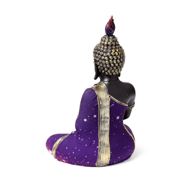 Decorative Thai Buddha Figurine - Purple & Black Dream Meditation - Image 5