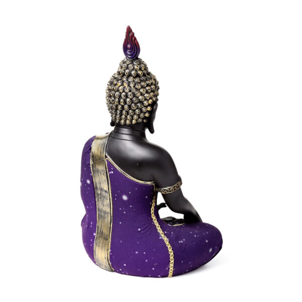 Decorative Thai Buddha Figurine - Purple & Black Dream Meditation - Image 6