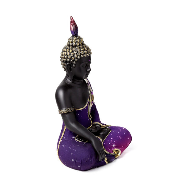 Decorative Thai Buddha Figurine - Purple & Black Dream Meditation - Image 8
