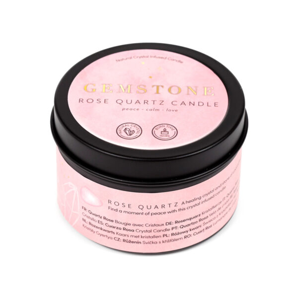 Wax Candle Tin - Crystal Gemstone & Dried Flowers - Image 12
