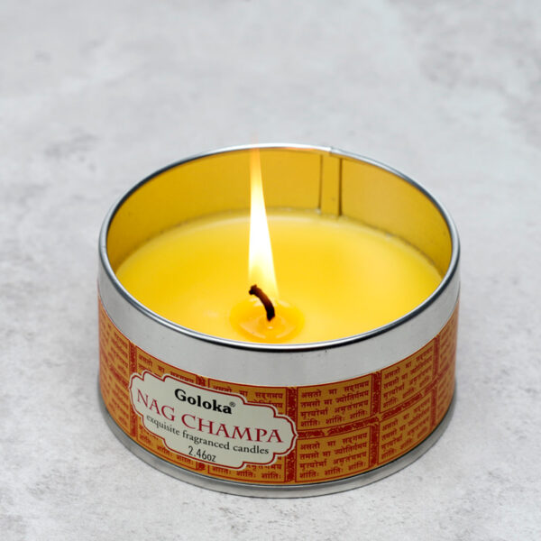Goloka Wax Candle Tin - Nag Champa - Image 2