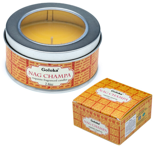 Goloka Wax Candle Tin - Nag Champa - Image 5