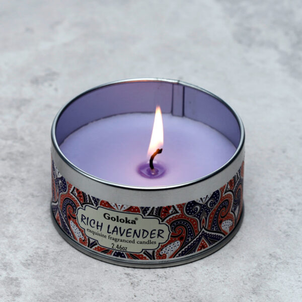 Goloka Wax Candle Tin - Lavender - Image 2