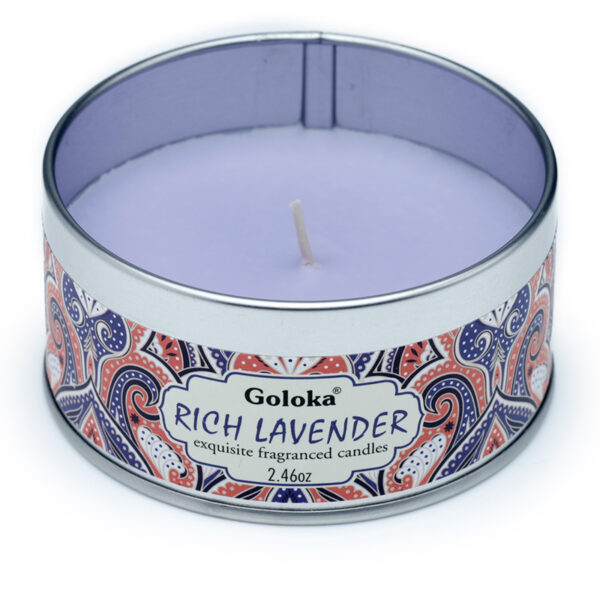 Goloka Wax Candle Tin - Lavender - Image 3