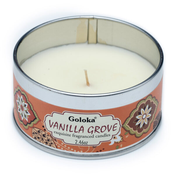 Goloka Wax Candle Tin - Vanilla Grove - Image 3