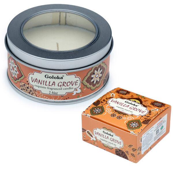 Goloka Wax Candle Tin - Vanilla Grove - Image 5