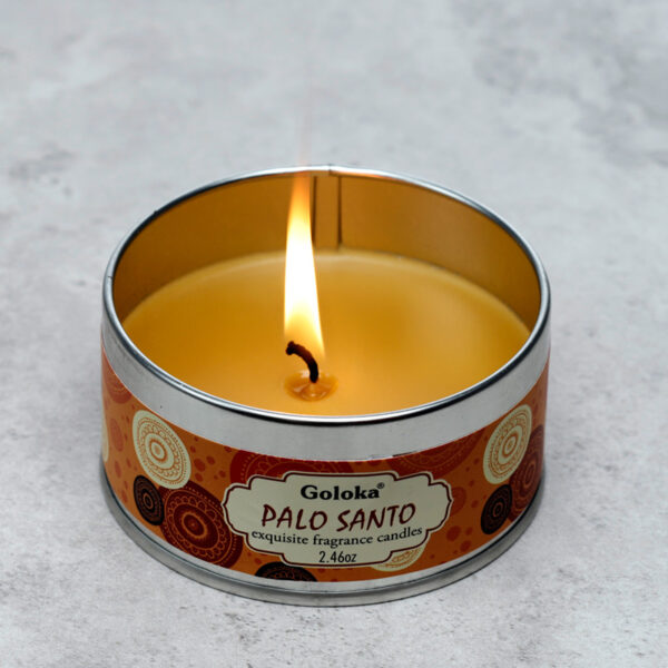 Goloka Wax Candle Tin - Palo Santo - Image 2
