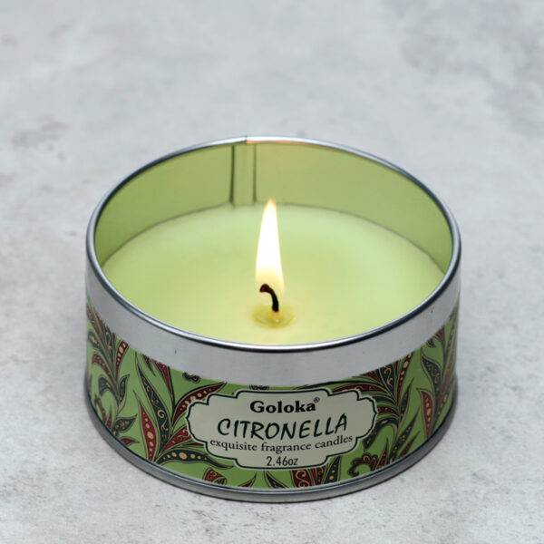 Goloka Wax Candle Tin - Citronella - Image 2