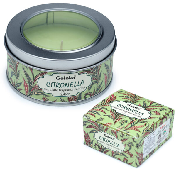 Goloka Wax Candle Tin - Citronella - Image 5