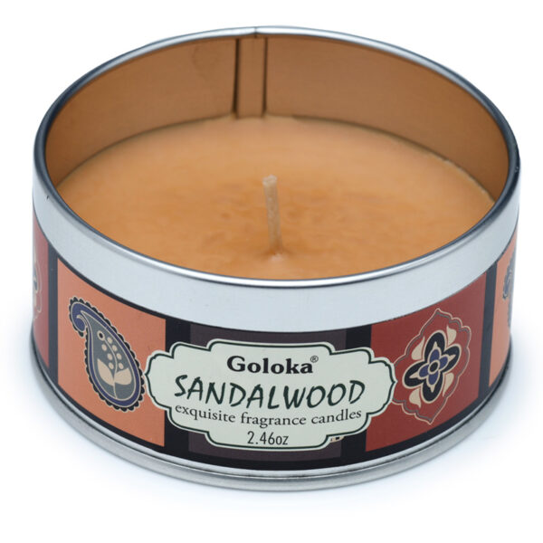 Goloka Wax Candle Tin - Sandalwood - Image 3