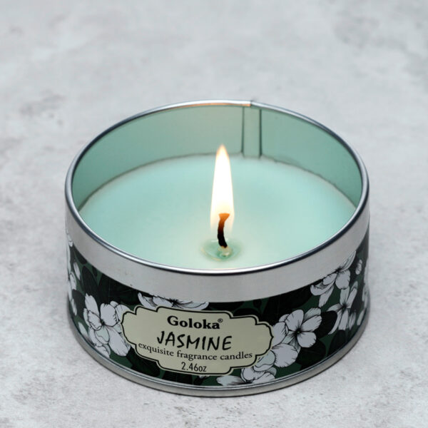 Goloka Wax Candle Tin - Jasmine - Image 2