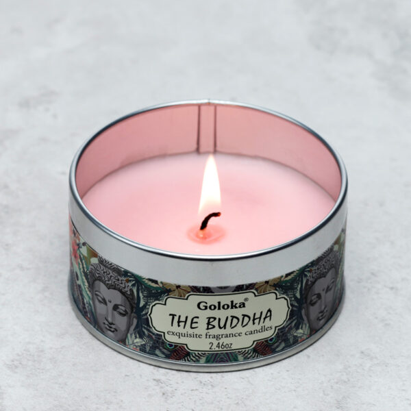 Goloka Wax Candle Tin - The Buddha - Image 2