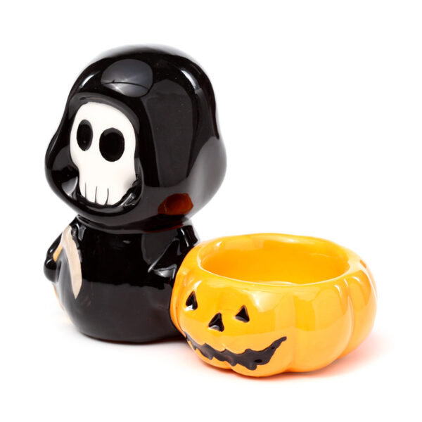 Ceramic Tea Light Candle Holder - Skull Boy - Image 3