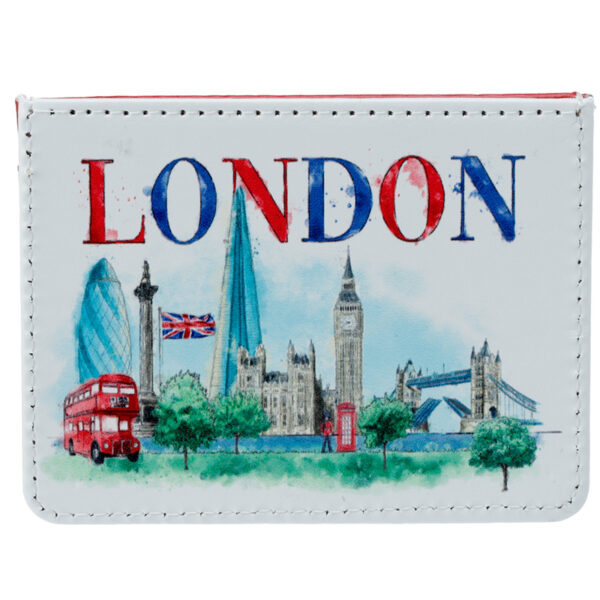 Contactless Protection Fabric Card Holder Wallet - London Tour - Image 7