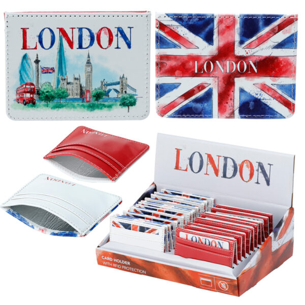 Contactless Protection Fabric Card Holder Wallet - London Tour - Image 11